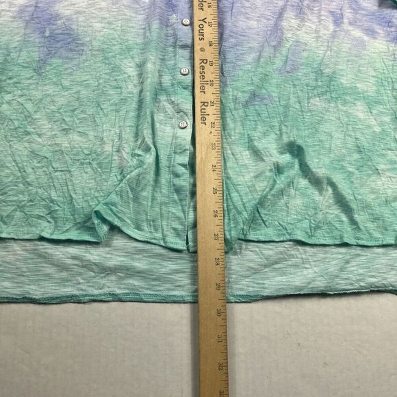 David Cline Snap Button Casual Shirt Ombre Long Sleeve Relaxed Knit Top XXL FLAW - Picture 7 of 12